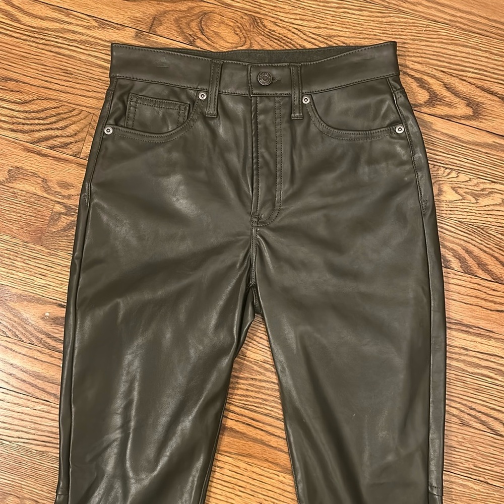 Cropped Pleather Pants
